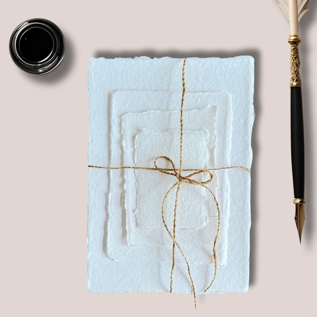 Calligraphy Pack on an asthetic background available in different sizes  tied with jute twine for sample pack