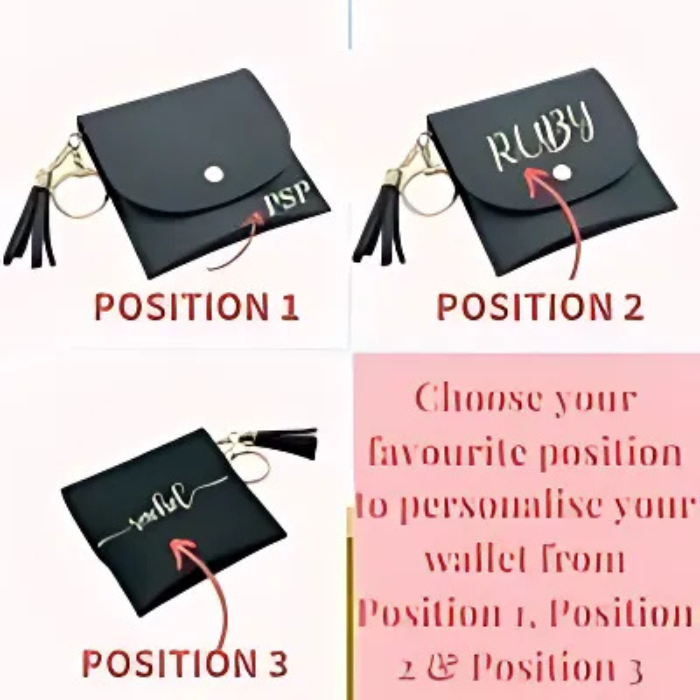 Personalisation details for Card holder ladies