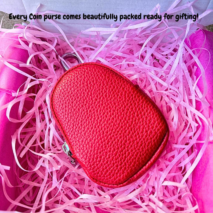 Coin purse with key ring  comes beautifully packed ready for gifting.