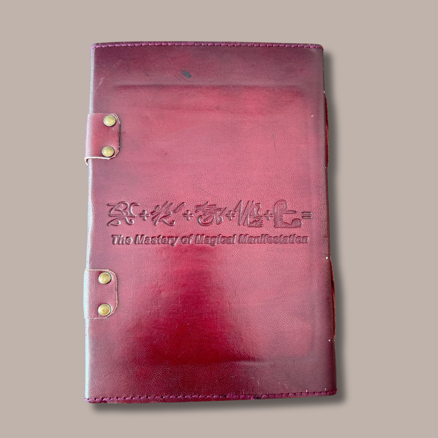 Back side of Ember Leather Journal