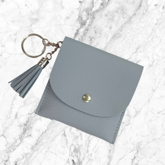 Personalized travel wallet in grey colour