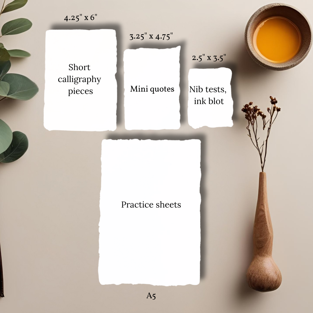 calligraphy paper for calligraphers in different sizes and gsm.