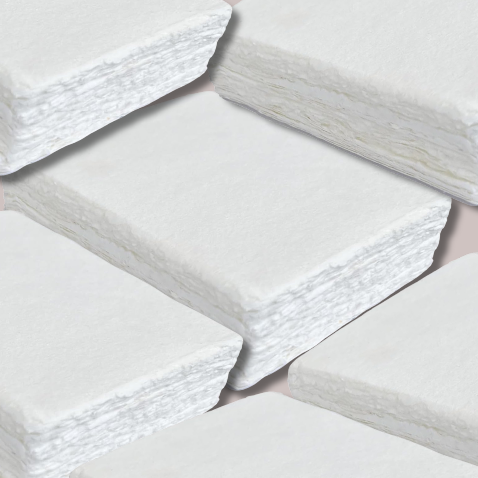 Flat lay of handmade paper australia for wedding stationery