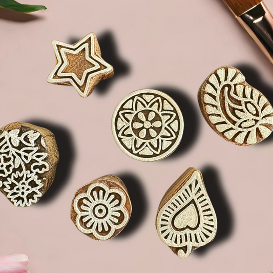 Handcrafted Wooden Stamps & Printing Blocks for DIY Crafts