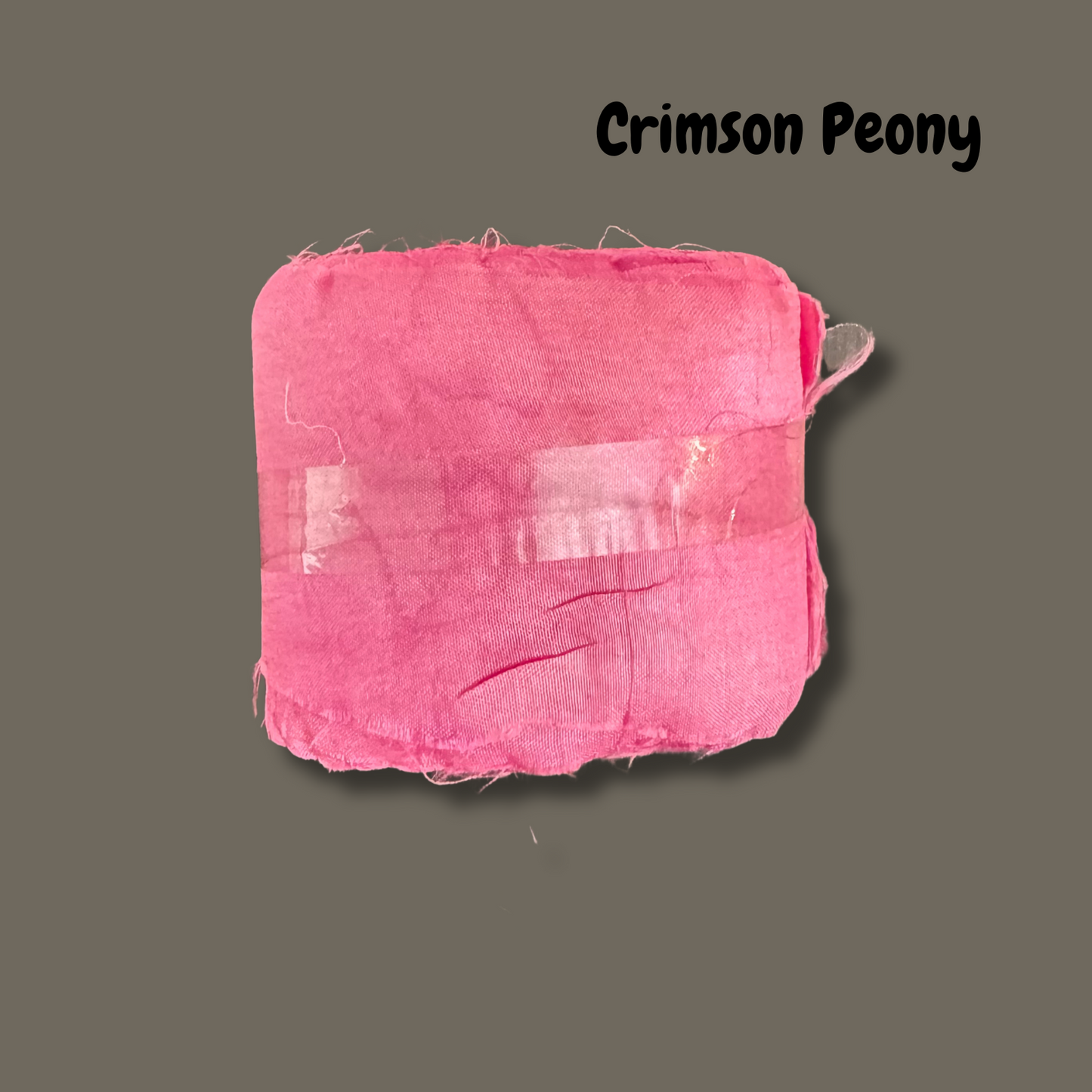 Dark Pink Sari Silk Ribbon - Crimson Peony