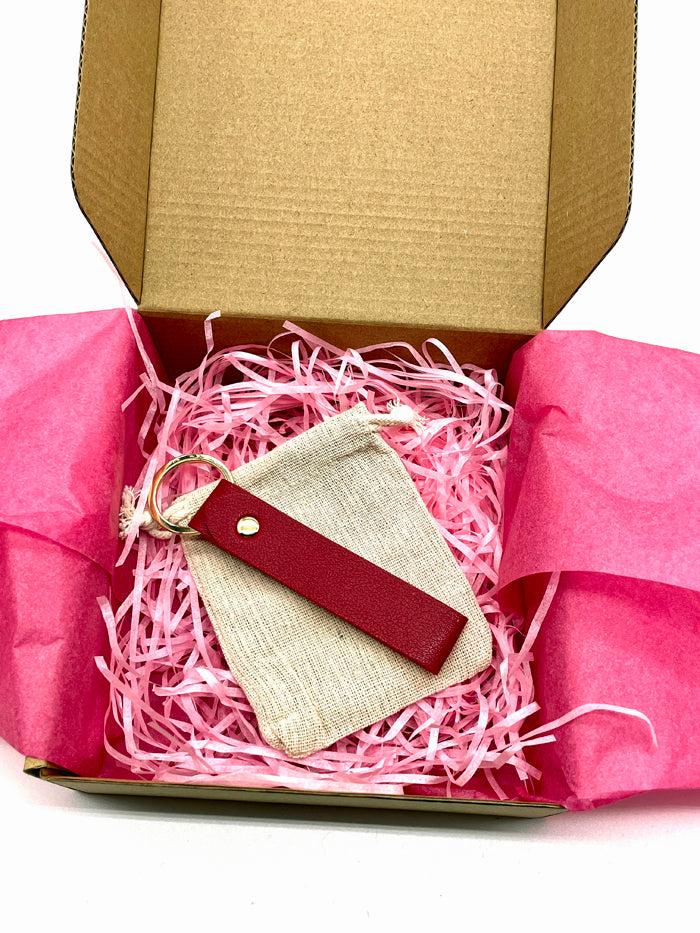 Beautiful box packaging for Esme Personalised Keyring