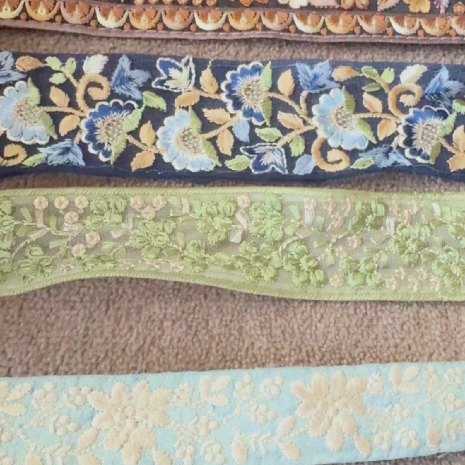 Showing embroidered ribbon video