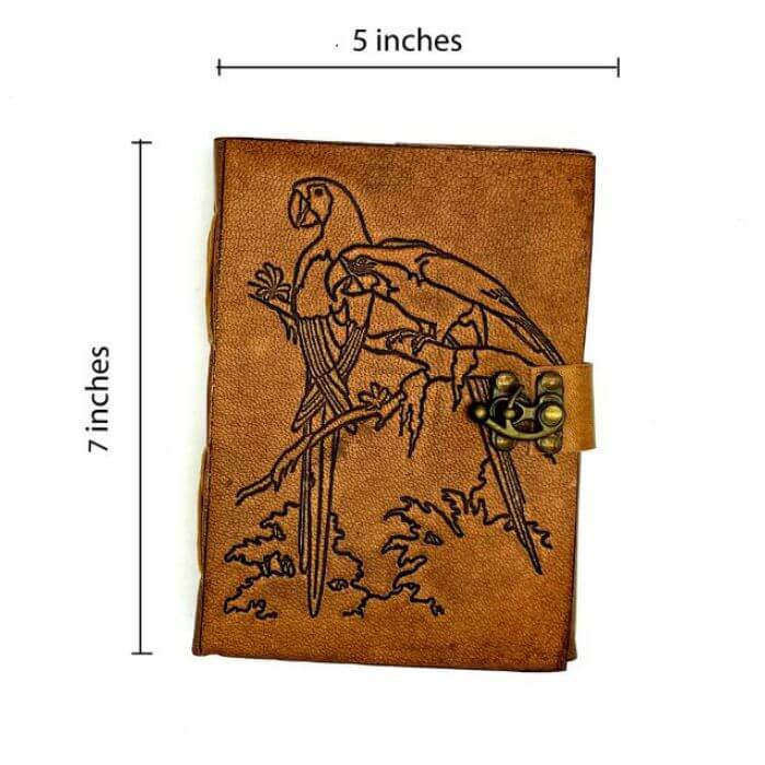 Measurement for Aspen Parrot Bound Leather Journal