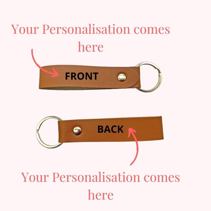 Personalisations details for personalised keyring