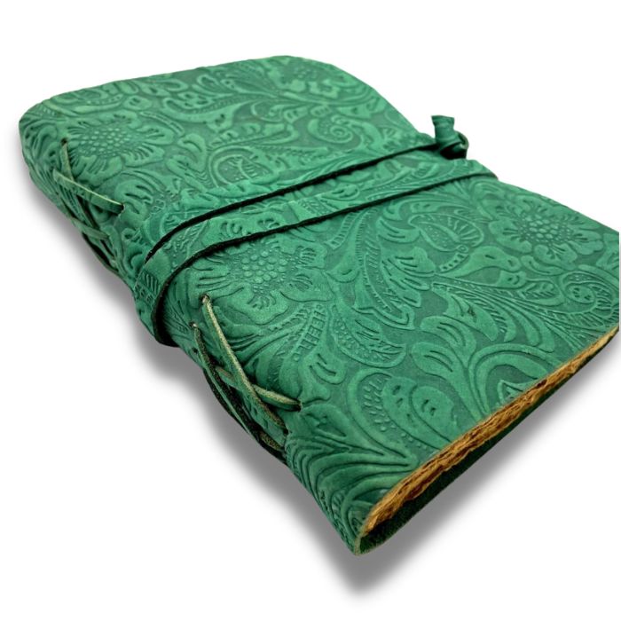 Galen Leather Sketchbook with floral embossed design