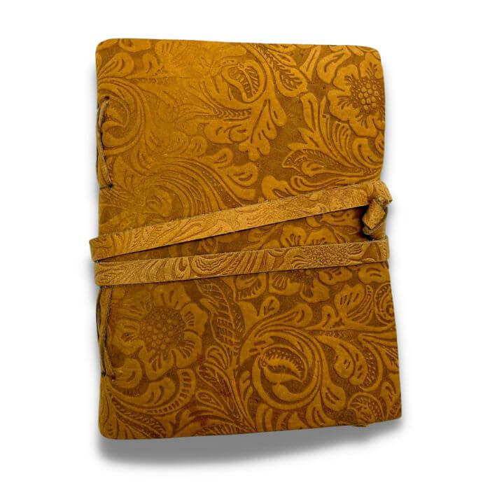 Floral embossed Leather journal